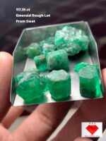 117.35ct Swat Emerald Rough – A Monumental Collection of Natural Gems