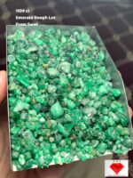 1109ct Swat Emerald Rough Lot – A Closer Look at Nature’s Untouched Treasure
