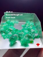 Mountain Green: 48.45 Carat Emerald Rough Lot from Swat