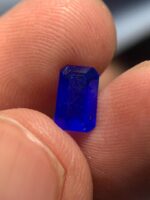 Exquiste 0.845 carat Recatngular Step Cut Blue Hauyne, Rare, Vivid and Collectible Gemstone - Image 8