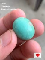 26ct Afghan Turquoise Cabochon: Vibrant Color Meets Sculptural Elegance