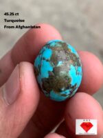 Majestic Afghan Turquoise: A 45.25 ct Cabochon Gem