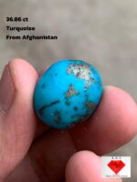 A Striking 36.86 ct Afghan Turquoise Cabochon: Size, Beauty & Natural Appeal