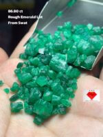 86.80ct Swat Emerald Rough Lot: Natural Untreated Crystals (9x9x8mm)