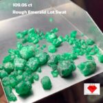 109.05ct Swat Emerald Rough Lot: Natural Pakistan Crystals