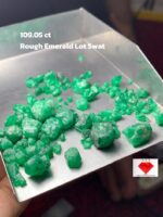 109.05ct Swat Emerald Rough Lot: Natural Pakistan Crystals