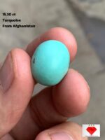 15.30 ct Afghan Turquoise Cabochon – Depth, Dimension, and Natural Beauty