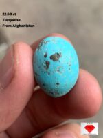 The Allure of Afghan Turquoise: A 22.60 Ct Cabochon Gem