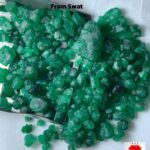 106.85ct Swat Emerald Rough Lot (14x10x6mm): Large Natural Crystals with Deep Green Color