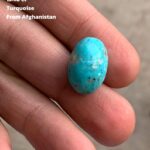 15.40 Carat Afghan Turquoise Cabochon: A Gem of Natural Character