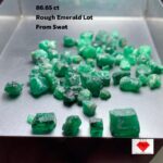Swat Emerald Showcase: Stunning 86.65 Carat Lot of Natural Green Crystals