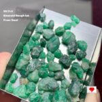 59.11ct Swat Emerald Rough Lot – Natural Crystals, Cut-Ready Dimensions