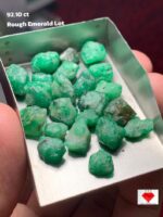 92.10ct Swat Emerald Rough Lot – High-Quality Crystals