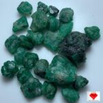 121.00 Carat Emerald Rough Lot – Large, Untreated Natural Stones (20x16x10mm)