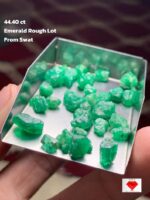44.40 ct Emerald Rough Lot Swat – Raw Crystals with Natural Elegance
