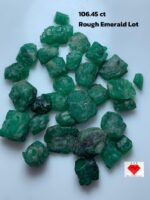 106.45 Carat Emerald Rough Lot – Natural Flat-Cut Stones (13x12x4mm)