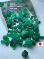 77.85ct Swat Emerald Rough Lot (9x10x7mm): Natural Untreated Crystals with Classic Green Color