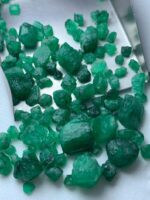 77.85ct Swat Emerald Rough Lot (9x10x7mm): Natural Untreated Crystals with Classic Green Color - Image 2