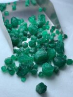 77.85ct Swat Emerald Rough Lot (9x10x7mm): Natural Untreated Crystals with Classic Green Color - Image 3