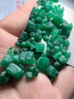 77.85ct Swat Emerald Rough Lot (9x10x7mm): Natural Untreated Crystals with Classic Green Color - Image 4