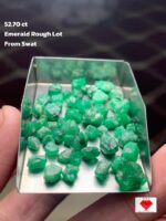 52.70 ct Swat Emerald Rough Lot – Natural with Balanced Proportions