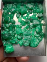 77.85ct Swat Emerald Rough Lot (9x10x7mm): Natural Untreated Crystals with Classic Green Color - Image 6