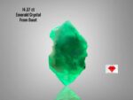 14.37ct Swat Emerald Crystal – Vivid Color, Elegant Shape, 100% Natural