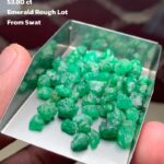 53.80 ct Emerald Rough Lot Swat – Compact Crystals with Natural Charm
