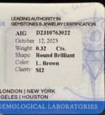 AIG Certified Diamond of 0.32 Ct - Image 6