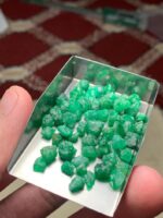 53.80 ct Emerald Rough Lot Swat – Compact Crystals with Natural Charm - Image 8