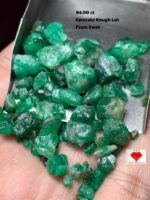 Exceptional 84.00ct Swat Emerald Rough Lot – Rich Color in 14x9x4 mm