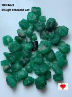 103.34ct Rough Emerald Lot: Natural Gemstone, Lapidary