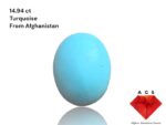 Afghan Turquoise Showcase: 14.94 ct Gem of Natural Beauty