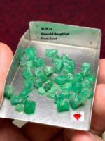 35.25ct Swat Emerald Rough Lot: Pure Green Potential from Pakistan’s Gem Valley