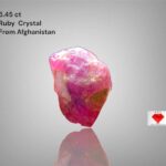 Radiant 5.45ct Ruby Crystal from Afghanistan