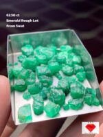 A Bold Statement in Green: 62.50 Carat Swat Emerald Rough Lot