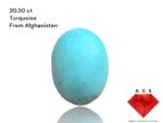 20.30-Carat Afghan Turquoise: A Balanced Gem of Color and Elegance