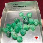 33.20ct Swat Emerald Rough Lot: Vibrant Natural Crystals with Cutting Potential
