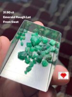 31.90ct Swat Emerald Rough Lot – A True Gem of Nature