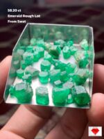A High-Volume Swat Valley Emerald Rough Lot – 58.20 Carats