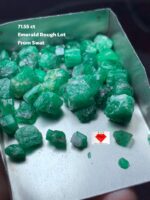 71.55ct Swat Emerald Rough Lot – Bold Natural Crystals in 11x9x9 mm Size