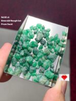 54.92ct Swat Emerald Rough Lot – Natural Beauty in Rare Dimensions (9.17x7.09x4.10mm)