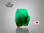 4.95ct Natural Emerald Crystal – Swat Pakistan | Raw Uncut Green Gemstone 10.76×8.85×6.30mm