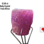 13.115ct African Ruby Crystal – Natural Red Gem (11.85 x 9.93 x 9.06mm)
