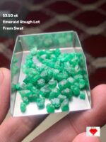 53.50 ct Emerald Rough Lot Swat – Natural Untreated Green Crystals