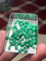 53.50 ct Emerald Rough Lot Swat – Natural Untreated Green Crystals - Image 13