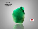 5.76ct Natural Emerald Crystal – Swat Pakistan | Raw Uncut Green Gemstone 12.51×12.25×6.25mm