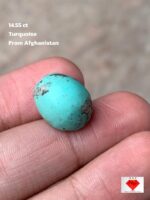 Striking Afghan Turquoise Cabochon: 14.55 Carats of Natural Elegance