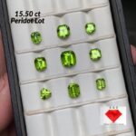 15.50 Carat Peridot Gemstone: Trillion, Emerald, Cushion Cut