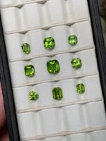 15.50 Carat Peridot Gemstone: Trillion, Emerald, Cushion Cut - Image 5